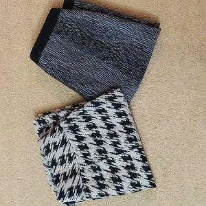 Ann Taylor Black and White Pencil Skirts